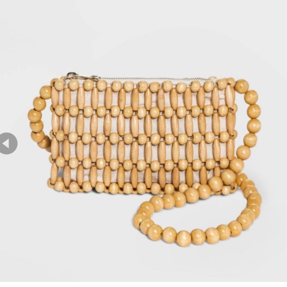 Wood Beaded Crossbody